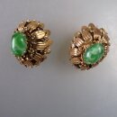 Neugablonz: Paar opulente Ohrclips Strass alter Stil um 1935 (36336)