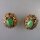 Neugablonz: Paar opulente Ohrclips Strass alter Stil um 1935 (36336)