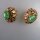 Neugablonz: Paar opulente Ohrclips Strass alter Stil um 1935 (36336)