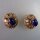 Neugablonz: Paar opulente Ohrclips Lapis alter Stil um 1935 (36338)