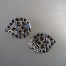Neugablonz: Kleine 2-teilige Gürtelschnalle Strass alter Stil um 1925 (36345)