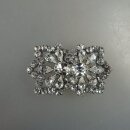 Neugablonz: Kleine 2-teilige Gürtelschnalle Strass alter Stil um 1925 (36346)