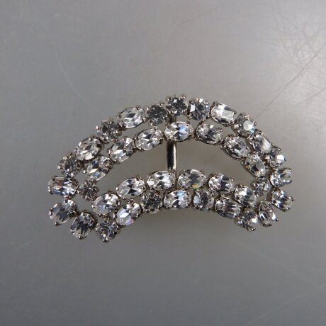 Neugablonz: Gürtelschnalle Strass alter Stil um 1925 (36354)