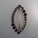 Neugablonz: Gürtelschnalle violetter Strass alter Stil um 1925 (36356)