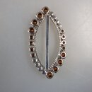 Neugablonz: Gürtelschnalle violetter Strass alter Stil um 1925 (36356)