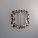 Neugablonz: Gürtelschnalle goldener Strass alter Stil um 1925 (36357)