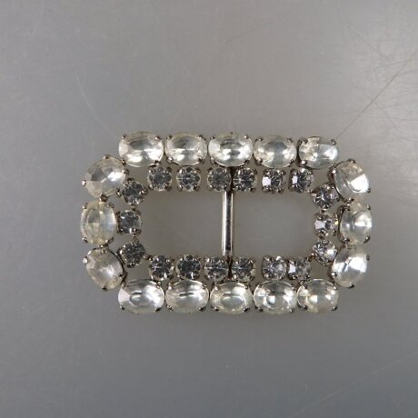 Neugablonz: Gürtelschnalle Strass alter Stil um 1925 (36361)