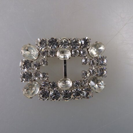 Neugablonz: Gürtelschnalle Strass alter Stil um 1925 (36362)