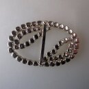 Neugablonz: Grosse Gürtelschnalle Strass alter Stil um 1925 (36364)