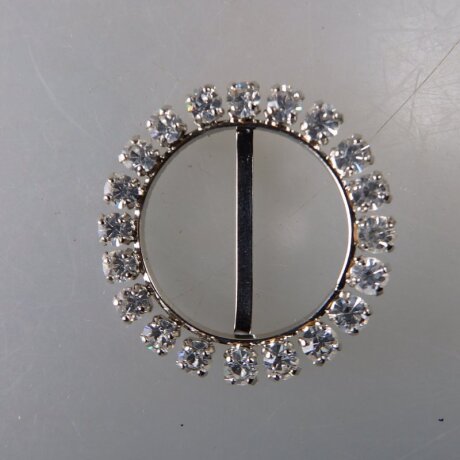 Neugablonz: Kleine Gürtelschnalle Strass alter Stil um 1925 (36366)