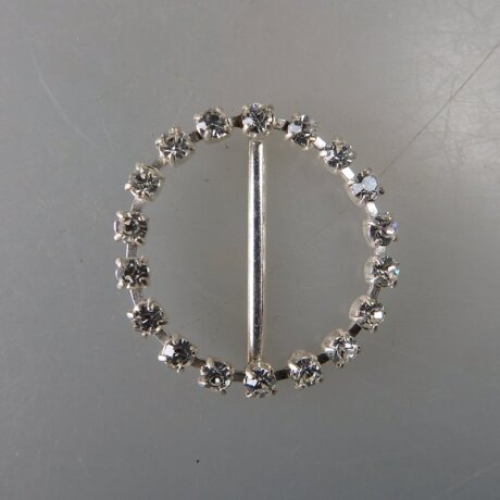 Neugablonz: Kleine Gürtelschnalle Strass alter Stil um 1925 (36367)