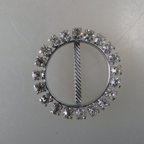 Neugablonz: Kleine Gürtelschnalle Strass alter Stil um 1925 (36368)