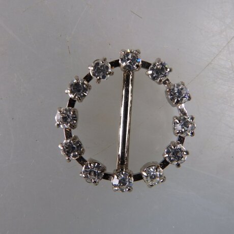 Neugablonz: Kleine Gürtelschnalle Strass alter Stil um 1925 (36369)