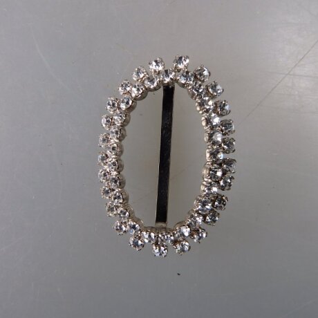 Neugablonz: Kleine Gürtelschnalle Strass alter Stil um 1925 (36378)