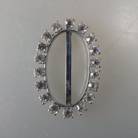 Neugablonz: Kleine Gürtelschnalle Strass alter Stil um 1925 (36379)