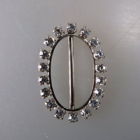 Neugablonz: Kleine Gürtelschnalle Strass alter Stil um 1925 (36380)