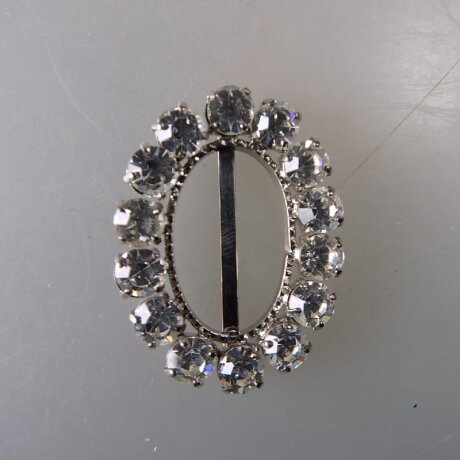 Neugablonz: Kleine Gürtelschnalle Strass alter Stil um 1925 (36381)