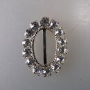 Neugablonz: Kleine Gürtelschnalle Strass alter Stil um 1925 (36381)