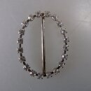 Neugablonz: Ovale Gürtelschnalle Strass alter Stil um 1925 (36383)