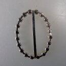 Neugablonz: Ovale Gürtelschnalle Strass alter Stil um 1925 (36383)