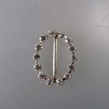 Neugablonz: Kleine Gürtelschnalle Strass alter Stil um 1925 (36385)