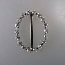 Neugablonz: Ovale Gürtelschnalle Strass alter Stil um 1925 (36387)