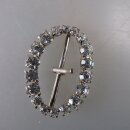 Neugablonz: Ovale Gürtelschnalle Strass alter Stil um 1925 (36388)