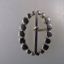 Neugablonz: Ovale Gürtelschnalle Strass alter Stil um 1925 (36388)