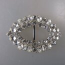 Neugablonz: Ovale Gürtelschnalle Strass alter Stil um 1925 (36389)
