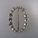 Neugablonz: Ovale Gürtelschnalle Strass alter Stil um 1925 (36390)