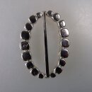 Neugablonz: Ovale Gürtelschnalle Strass alter Stil um 1925 (36390)