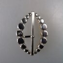 Neugablonz: Ovale Gürtelschnalle Strass alter Stil um 1925 (36391)
