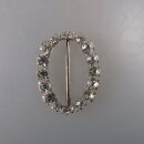 Neugablonz: Ovale Gürtelschnalle Strass alter Stil um 1925 (36393)