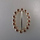 Neugablonz: Ovale Gürtelschnalle Strass alter Stil um 1925 (36394)