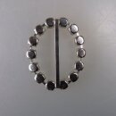 Neugablonz: Ovale Gürtelschnalle Strass alter Stil um 1925 (36395)