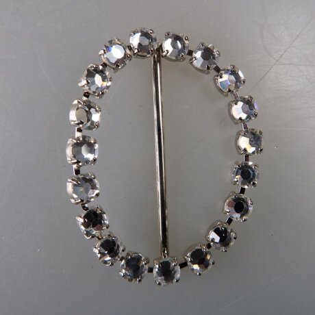 Neugablonz: Grosse Gürtelschnalle Strass alter Stil um 1925 (36397)