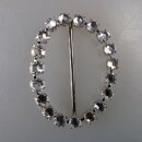 Neugablonz: Grosse Gürtelschnalle Strass alter Stil um 1925 (36397)
