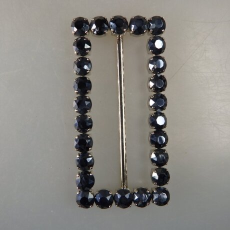 Neugablonz: Gürtelschnalle saphirblauer Strass um 1925 (36402)