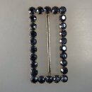 Neugablonz: Gürtelschnalle saphirblauer Strass um...