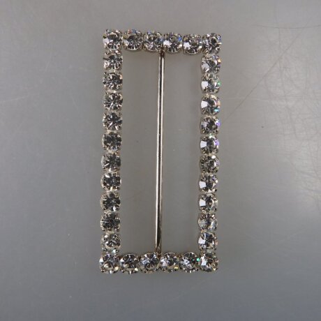 Neugablonz: Grosse Gürtelschnalle Strass alter Stil um 1925 (36416)