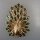 Neugablonz: Grosse Brosche Pfau Emaille Strass (36422)