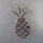 Neugablonz: Grosse Brosche Ananas Strass (36423)