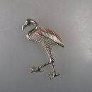 Neugablonz: Brosche Flamingo Emaille Strass (36424)