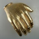 Neugablonz: Übergrosse Brosche Hand ab/um 1980 (36429)