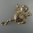 Neugablonz: Grosse Brosche Frosch Unke ab/um 1970 (36432)