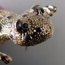 Neugablonz: Grosse Brosche Frosch Unke ab/um 1970 (36432)