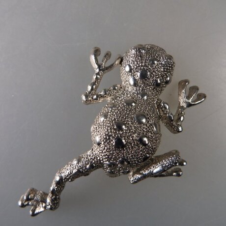 Neugablonz: Grosse Brosche Frosch Unke ab/um 1970 (36434)