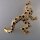 Neugablonz: Grosse Brosche Frosch Emaille Strass um 1980 (36436)