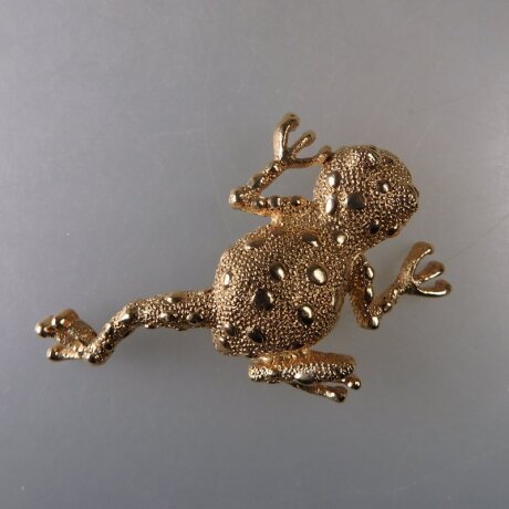 Neugablonz: Grosse Brosche Frosch Unke ab/um 1970 (36437)