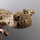 Neugablonz: Grosse Brosche Frosch Unke ab/um 1970 (36437)